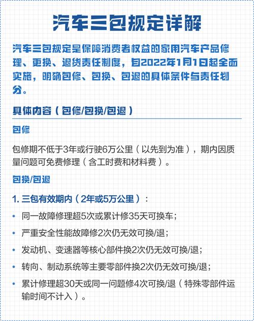 汽车三包法保修规定 汽车三包法律规定
