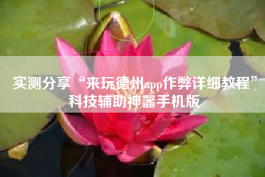 实测分享“来玩德州app作弊详细教程	”科技辅助神器手机版