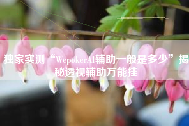 独家实测“WepokerAI辅助一般是多少”揭秘透视辅助万能挂