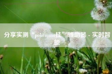 分享实测“pokemmo挂”辅助器 - 实时智能