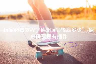 玩家必看教程“德州10/20输赢多少	”(原来确实是有插件