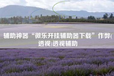 辅助神器“微乐开挂辅助器下载”作弊(透视)透视辅助