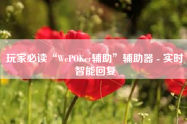 玩家必读“WePOKer辅助”辅助器 - 实时智能回复