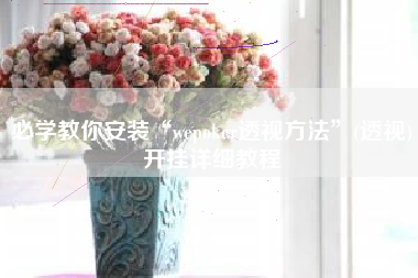 必学教你安装“wepoker透视方法”(透视)开挂详细教程