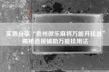 实测分享“贵州微乐麻将万能开挂器	”揭秘透视辅助万能挂用法