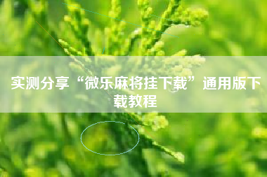 实测分享“微乐麻将挂下载”通用版下载教程