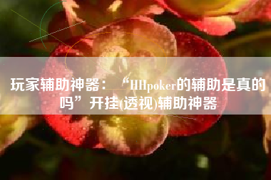 玩家辅助神器：“HHpoker的辅助是真的吗	”开挂(透视)辅助神器