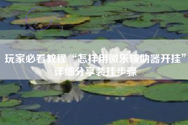 玩家必看教程“怎样用微乐辅助器开挂”详细分享装挂步骤