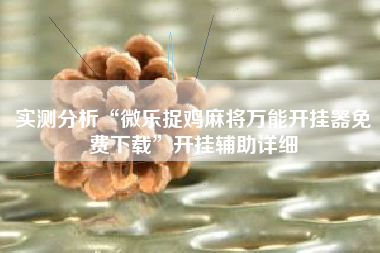 实测分析“微乐捉鸡麻将万能开挂器免费下载”开挂辅助详细