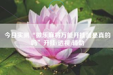 今日实测“微乐麻将万能开挂器是真的吗”开挂(透视)辅助