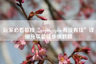 玩家必看教程“wepokerplus有没有挂	”详细分享装挂步骤教程