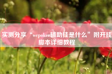 实测分享“wepoker辅助挂是什么”附开挂脚本详细教程