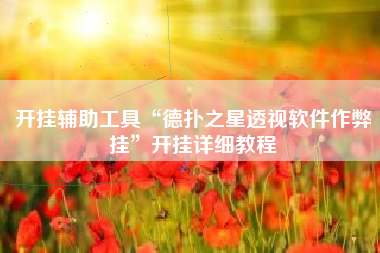 开挂辅助工具“德扑之星透视软件作弊挂”开挂详细教程