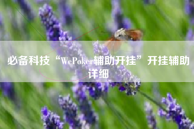 必备科技“WePoker辅助开挂”开挂辅助详细