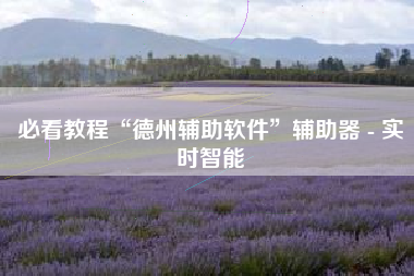 必看教程“德州辅助软件”辅助器 - 实时智能