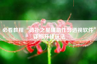 必看教程“德扑之星辅助作弊透视软件”详细开挂玩法