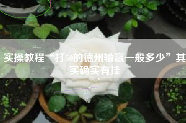 实操教程“打50的德州输赢一般多少”其实确实有挂