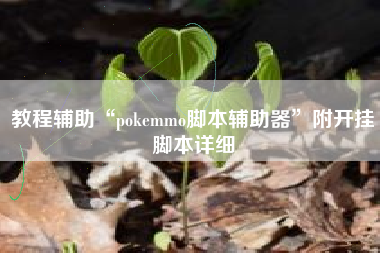 教程辅助“pokemmo脚本辅助器”附开挂脚本详细