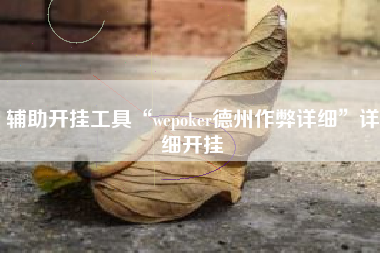 辅助开挂工具“wepoker德州作弊详细”详细开挂 辅助开挂工具“wepoker德州作弊详细”详细开挂