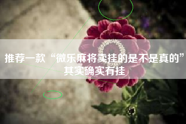 推荐一款“微乐麻将卖挂的是不是真的”其实确实有挂