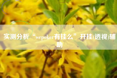 实测分析“wepoker有挂么	”开挂(透视)辅助
