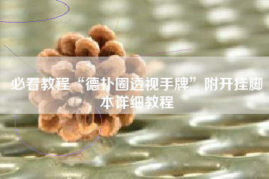 必看教程“德扑圈透视手牌”附开挂脚本详细教程 必看教程“德扑圈透视手牌”附开挂脚本详细教程