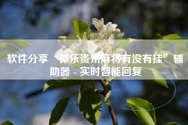 软件分享“微乐贵州麻将有没有挂	”辅助器 - 实时智能回复