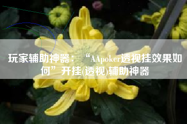 玩家辅助神器：“AApoker透视挂效果如何	”开挂(透视)辅助神器