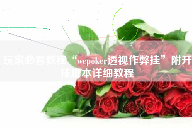 玩家必看教程“wepoker透视作弊挂”附开挂脚本详细教程