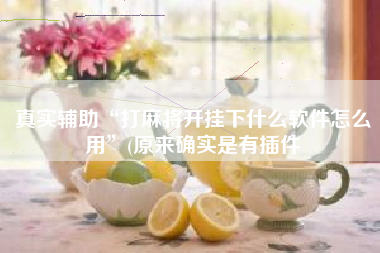 真实辅助“打麻将开挂下什么软件怎么用”(原来确实是有插件
