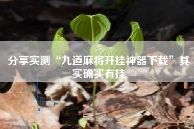 分享实测“九道麻将开挂神器下载”其实确实有挂