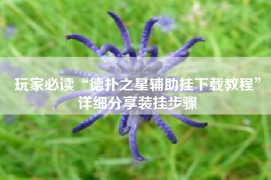 玩家必读“德扑之星辅助挂下载教程”详细分享装挂步骤