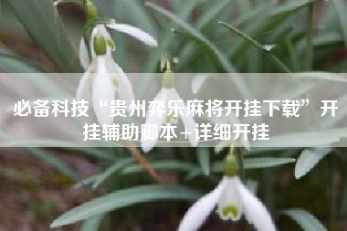 必备科技“贵州弈乐麻将开挂下载”开挂辅助脚本+详细开挂