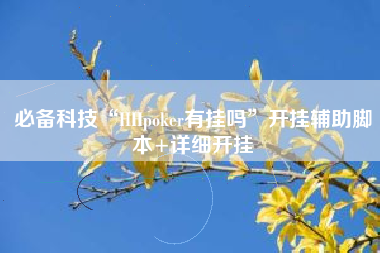 必备科技“HHpoker有挂吗”开挂辅助脚本+详细开挂