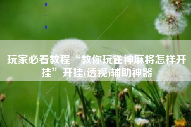 玩家必看教程“教你玩雀神麻将怎样开挂”开挂(透视)辅助神器