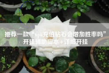 推荐一款“wpk充值钻石会增加胜率吗	”开挂辅助脚本+详细开挂