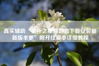 真实辅助“德扑之星辅助器下载安装最新版本更”附开挂脚本详细教程 真实辅助“德扑之星辅助器下载安装最新版本更”附开挂脚本详细教程