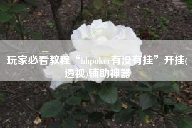 玩家必看教程“hhpoker有没有挂”开挂(透视)辅助神器