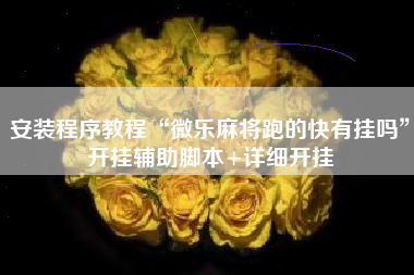 安装程序教程“微乐麻将跑的快有挂吗”开挂辅助脚本+详细开挂