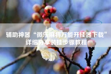 辅助神器“微乐麻将万能开挂器下载”详细分享装挂步骤教程