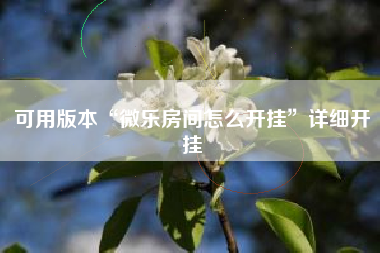 可用版本“微乐房间怎么开挂”详细开挂