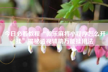 今日必看教程“微乐麻将小程序怎么开挂”揭秘透视辅助万能挂用法