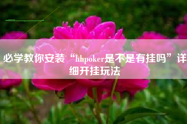 必学教你安装“hhpoker是不是有挂吗”详细开挂玩法