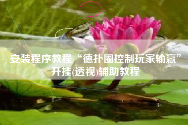 安装程序教程“德扑圈控制玩家输赢”开挂(透视)辅助教程