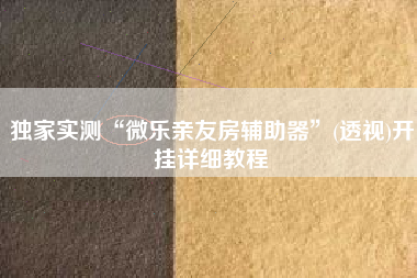 独家实测“微乐亲友房辅助器	”(透视)开挂详细教程