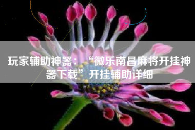 玩家辅助神器：“微乐南昌麻将开挂神器下载”开挂辅助详细