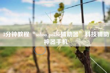 3分钟教程“sohoo poker辅助器	”科技辅助神器手机