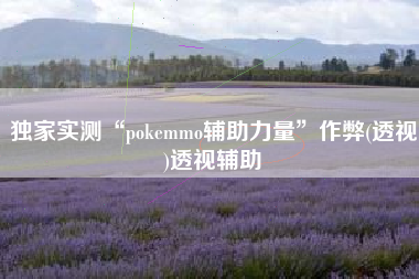 独家实测“pokemmo辅助力量”作弊(透视)透视辅助