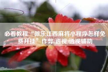 必看教程“微乐江西麻将小程序怎样免费开挂”作弊(透视)透视辅助