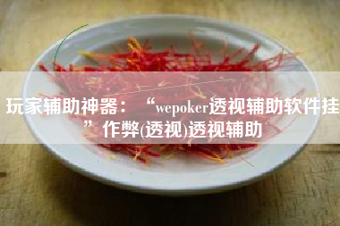 玩家辅助神器：“wepoker透视辅助软件挂	”作弊(透视)透视辅助